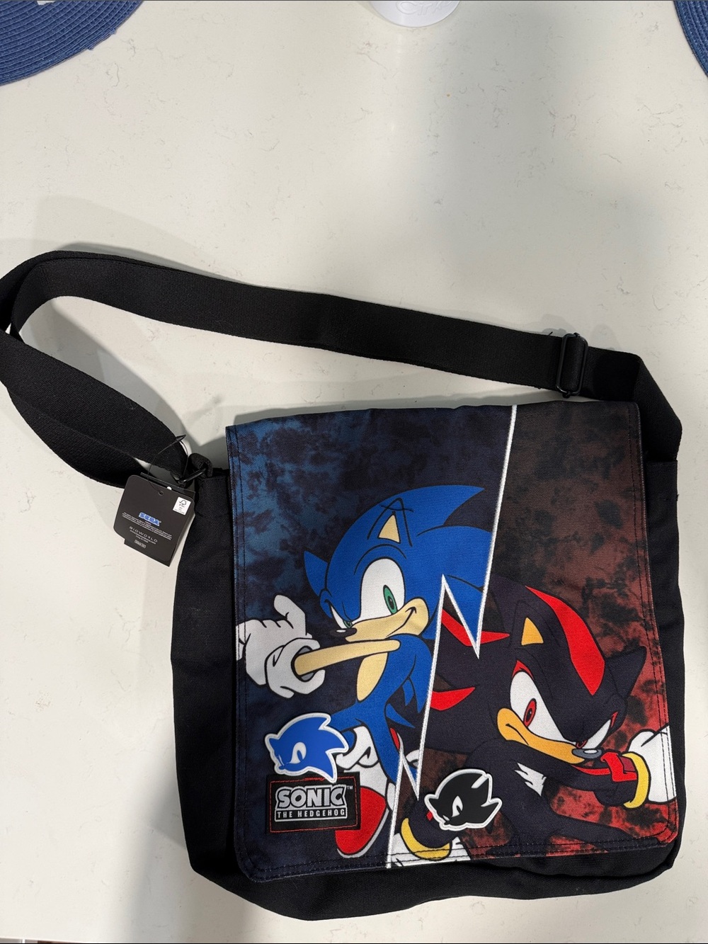 Sonic The Hedgehog Shadow & Sonic Split Messenger Bag